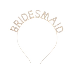 <span class=keywords><strong>Diadema</strong></span> de metal con diamantes de imitación para damas de honor, <span class=keywords><strong>diadema</strong></span> para el cabello de la equipo nupcial, decoración para celebración de bodas, ideal para fotos de la novia, ¡superventas! - Product Image 2