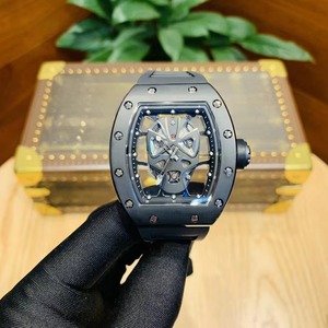 Reloj de Cerámica de Alta Calidad con Correa de Caucho, Movimiento Mecánico con Reserva de Marcha, Caja Tonneau de Lujo de 24 mm, para Hombres que se Desplazan Diariamente - Product Image 2