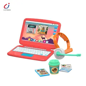 Chengji enfants <span class=keywords><strong>jeux</strong></span> de rôle simulation en plastique ordinateur tissu applications jouets ensemble début éducatif ordinateur portable <span class=keywords><strong>pour</strong></span> enfants - Product Image 1