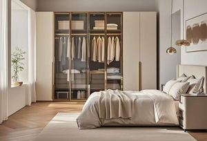 Armoire de chambre à coucher en bois massif haut de gamme, design moderne de luxe, dressing pour meubles de maison - Product Image 2