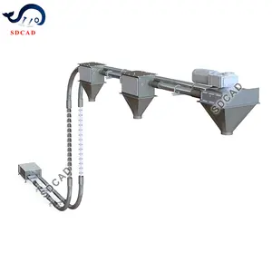 Transportador de cadena de arrastre tubular marca SDCAD para la industria química