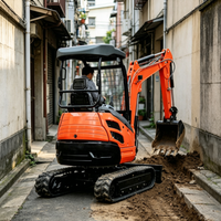 Mini-excavatrice haute performance de 2,5 tonnes, petite pelle hydraulique avec lame de bulldozer à vendre