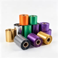 Cinta de Transferencia Térmica de Resina de Cera Premium de 12 mm x 300 mm, Compatible con Impresoras de Etiquetas Zebra