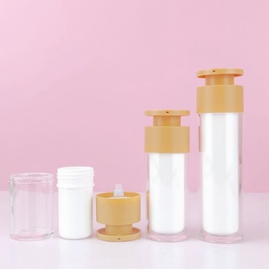 Botellas de Loción con Bomba de Presión sin Aire de 15 ml, 30 ml, 50 ml, Botellas de Plástico con Bomba de Presión sin Aire con Acabado Dorado para Loción y Suero - Product Image 4