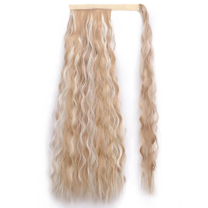Virgin Remy Ponytail Hair Extensions Natural <b>Black</b> Double Drawn <b>Wrap</b> Around Ponytail Human Hair Thick End Easy Wear For Women - Product Image 1