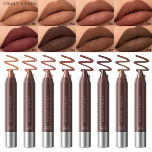 <span class=keywords><strong>Crayon</strong></span> à lèvres mat en gros sous marque privée, logo personnalisé, couleur <span class=keywords><strong>chocolat</strong></span> nude, 8 couleurs, maquillage waterproof longue tenue - Product Image 4