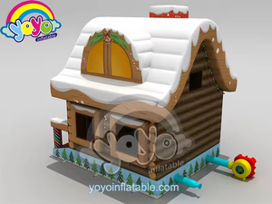 Combo Inflable de Lujo para Navidad de 16 pies: Casa y Árbol de Navidad, Decoración con Costuras Reforzadas y Material Antipinchazos para Reuniones en Parques - Product Image 1
