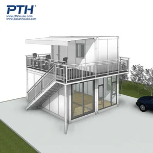 Rumah Modular Rumah Prefabrikasi Rumah Kecil Yang Sepenuhnya Disesuaikan Rumah Prefab Hidup Rumah Kontainer
