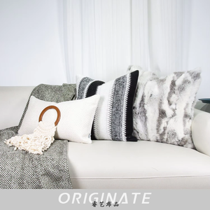 RUIYI Blanco Simple Estilo nórdico Ropa de cama para el hogar Cintura Funda De Almohada Funda de cojín suave con técnica de costura para uso en hoteles - Product Image 5