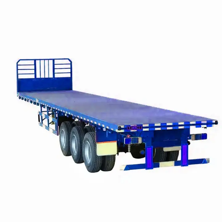 2/3/4 Assen 40ft Container Flat Bed Truck Opleggers Met Twist Lock En Wabco Remkleppen