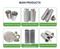 Cartouche filtrante en acier inoxydable OEM, maille poreuse frittée de 0,1 à 120 microns pour systèmes de filtration, cartouche filtrante frittée