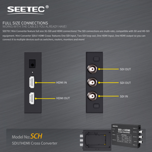 ตัวแปลงสัญญาณ SEETEC SCH Professional SDI เป็น <span class=keywords><strong>HDMI</strong></span> แบบสองทิศทาง สำหรับการออกอากาศและสตรีมสด รองรับ OEM/ODM จากโรงงานโดยตรง พร้อมบริการติดโลโก้ - Product Image 3