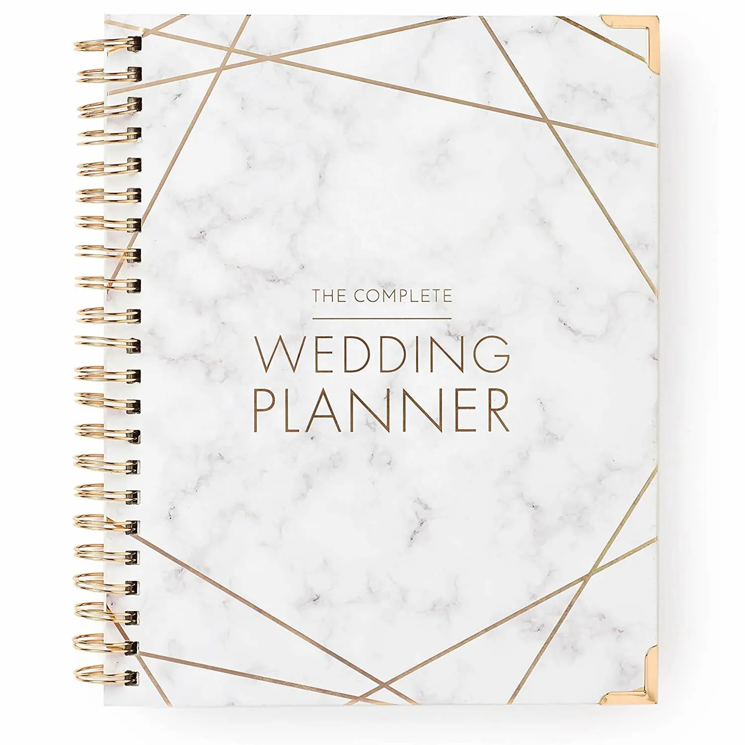 Custom Printing Wedding Planner Organizer Spiral Hardcover Livro de Visitas Livro Voto Seu Dia Perfeito Para A Noiva Luxo Marble Cove