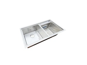 Évier de cuisine double en acier inoxydable Vietnam Equal, design moderne, sans robinet, installation sous plan, encastrable - Product Image 3