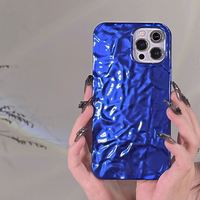 Casing Ponsel Mewah Anti Benturan Bahan TPU+PC+Aluminium Warna Solid Lipat Laser Canggih Grosir untuk 11/12/13 Pro