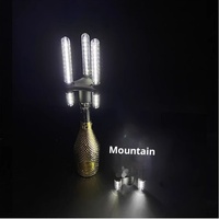 Lampe LED à trois têtes en aluminium pour bâton lumineux, 5W, rechargeable, étanche, logo personnalisé, pour intérieur, fêtes