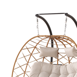 XOT056, современный, оптовая продажа, кресло-качели для яиц, подвесное гамак, уличная металлическая мебель, сиденье для 2 человек для дома, патио, сада - Product Image 4