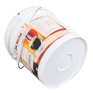 Vente en gros de seau à peinture en PP blanc de 16 litres avec couvercle de haute qualité seau en plastique vide rond pour eau, essence, huile et peinture - Product Image 1
