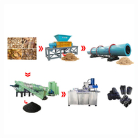 Ligne de production de charbon de bois, machine à fabriquer du charbon de bois pour narguilé à partir de coques de noix de coco, sciure de bois, copeaux de bois, marc d'olive, déchets agricoles