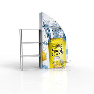 Milindisplays - Nuevo Diseño Modular de Expositor Plegable para Ferias Comerciales, Mesa de Recepción Portátil y Desmontable, Expositor de Promoción con Niveles - Product Image 3