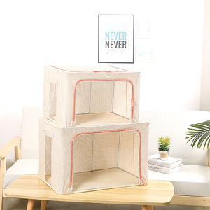 Cestas de Almacenamiento KUYUE, Bolsas de Almacenamiento, Cajas de Almacenamiento, Cestas de Tela Plegables Transparentes, Cesta de Fieltro Oxford Plegable con Ventana de Metal <span class=keywords><strong>1.16</strong></span> - Product Image 4