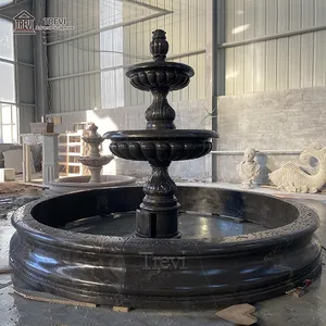 Заводской изготовленный на заказ маленький большой натуральный камень мраморный водный современный черный фонтан