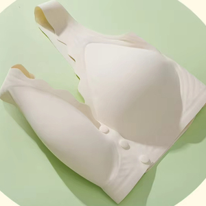 여성용 새로운 디자인 추적 브래지어 피부 친화적 젤리 컵 속옷 미끄럼 방지 전면 오픈 버튼 편리한 기계 통기성 - Product Image 1