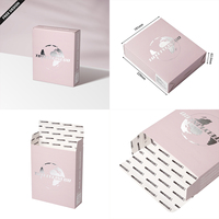 Caja de Envío Plegable Rosa Personalizada con Logotipo en Lámina Plateada, Cartón Corrugado Plegable para Cosméticos, Cuidado de la Piel, Embalaje de Pequeños Regalos