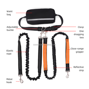 2025 vendita calda cintura di trazione elastica corda cane guinzaglio bici attacco Pet Walk Run guinzaglio guinzaglio mani libero animali domestici guinzaglio - Product Image 2