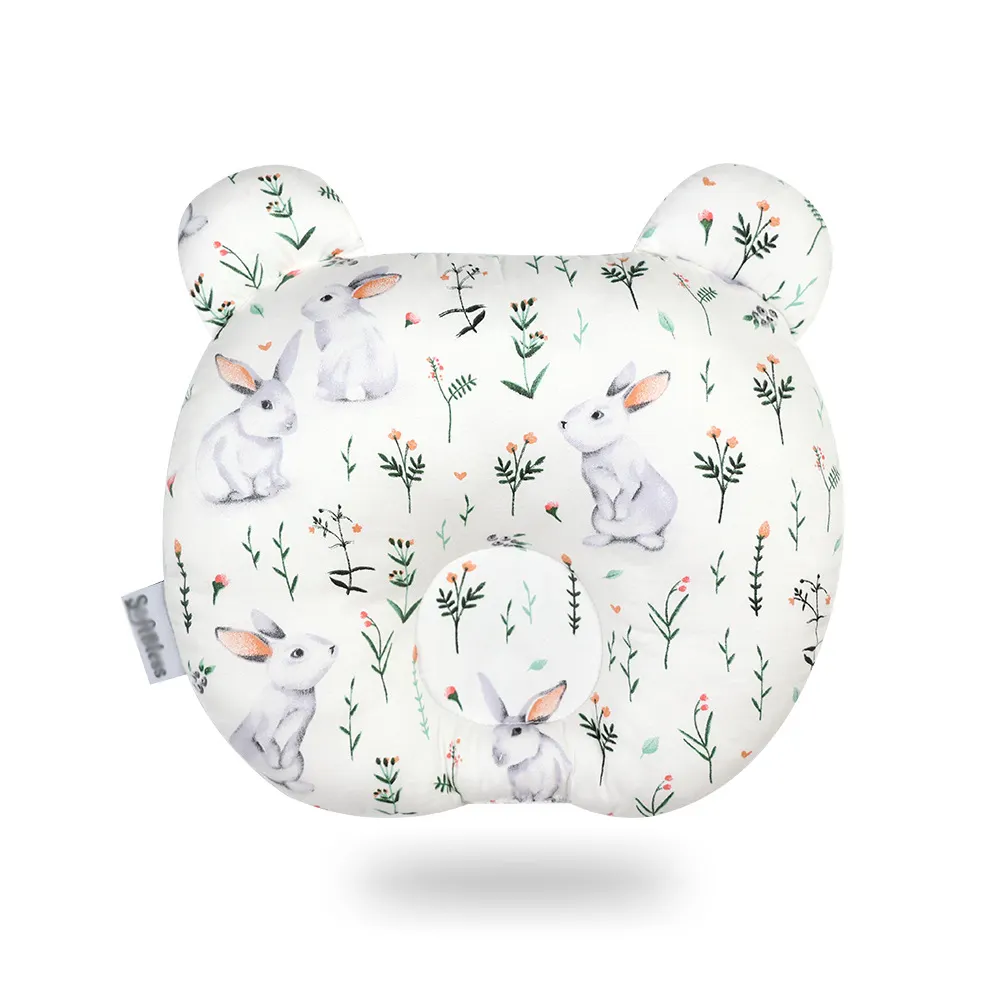 Animal head shape pillow head baby pillow Baby multifunctional pillow for newborn infant Crown Flamingo Pattern