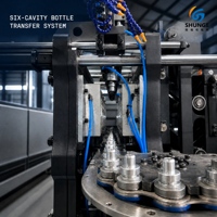 Machine de soufflage par étirage PET entièrement automatique certifiée CE à 6 cavités, haute production, pour la fabrication de bouteilles en plastique, ligne de production d'eau