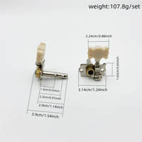 Double Hole Steel Column Guitar Tuning Pegs Single String Open Flower Shaped Bridge Popular Instrument Replacement Parts