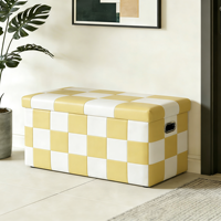 Nouvelle Arrivée 2026 : Ottoman de Rangement Pliable en Velours avec Coffre de Rangement pour Salon, Chambre et Canapé-Lit