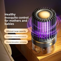 Lampe anti-moustiques domestique d'intérieur à choc électrique ultraviolet avec batterie intégrée, piège à moustiques et à mouches, nouvel appareil.