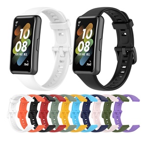 Bracelet Sport en Silicone souple et étanche de couleur Pure pour montre intelligente <span class=keywords><strong>Huawei</strong></span> <span class=keywords><strong>Band</strong></span> <span class=keywords><strong>7</strong></span> - Product Image 1