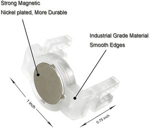 Clips magnétiques robustes C7 C9 <span class=keywords><strong>pour</strong></span> éclairage de Noël, <span class=keywords><strong>fixation</strong></span> sur toitures métalliques et gouttières, <span class=keywords><strong>pour</strong></span> douilles d'ampoules C7 C9 - Product Image 1