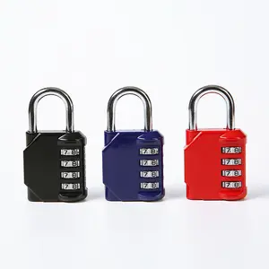 新しく設計された体育館の安全なパスワード南京錠盗難防止ロックトランク4ポジションパスワードロック
