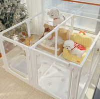 Cage pour chien en ABS PET transparente 2026, 40 cm, installation facile en intérieur, lavable, barrière pour animaux pour petits/chiens moyens, salon