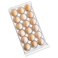 Boîte de rangement pour œufs de grande capacité en gros pour réfrigérateur, organisateur d'œufs empilable en plastique pour cuisine et réfrigérateur