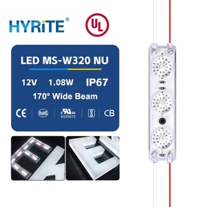 Módulo LED Hyrite UL con óptica de 170 grados para letras de canal, 12V CC, IP67, 195lm, impermeable, adhesivo 3M, moldeo por inyección - Product Image 1