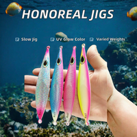 Leurres de pêche en métal pour jigging à lancer lent, en forme de poisson en plomb, phosphorescents, pour la pêche en bateau, en haute mer, en rive et en eau salée, vente en gros