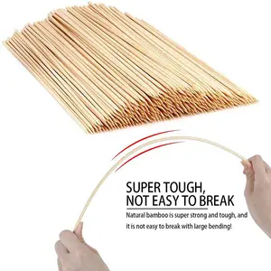 Round Bamboo Skewer Biodegradable Barbecue 40cm Bamboo Stick Skewers 50cm Round Kebab Stick Bbq Bamboo Skewer