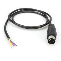 5 broches DIN mâle à mâle 3 fils ouverts câble Audio conducteur en cuivre nu gaine en PVC câblage multimédia pour haut-parleurs amplificateurs ODM