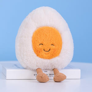 Nuevo Peluche de Huevo Cocido en 6 Estilos, Huevo Cocido Suave, Lindo Peluche de Huevo Cocido Sonriente - Product Image 5
