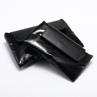 Vente en gros de pochettes à lunettes pliables rectangulaires en cuir PU de qualité supérieure, douces et résistantes à la pression, style rétro, personnalisées
