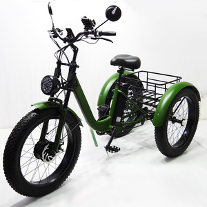 Pneus neige 24 pouces, tricycle robuste à batterie lithium sans balais, assistance au pédalage 7 vitesses, moyeu arrière K2, pneus neige 24 pouces - Product Image 4