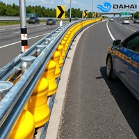 Barrera Rodante de Prueba MASH TL4, Sistema Anticollisión, Barrera Rodante de EVA para Seguridad en Carreteras de Montaña