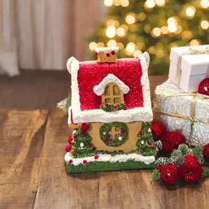 Mayorista: Pueblo Navideño de Resina Pintado a Mano con Ángeles, Escena de Arte Folclórico, Luz LED Cálida, Adorno y Quemador de Incienso - Product Image 2