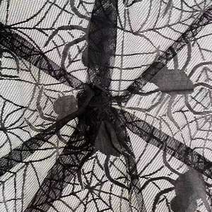 Nuevo mantel de encaje de tela de araña negra para Festival de fantasmas de Halloween, camino de mesa de araña aterrador bordado, - Product Image 3