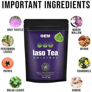 Thé Détox Herbal OEM avec Chardon Marie, Malva, Papaye et Gingembre pour la Santé Digestive – 28 Sachets Sans Caféine - Product Image 5